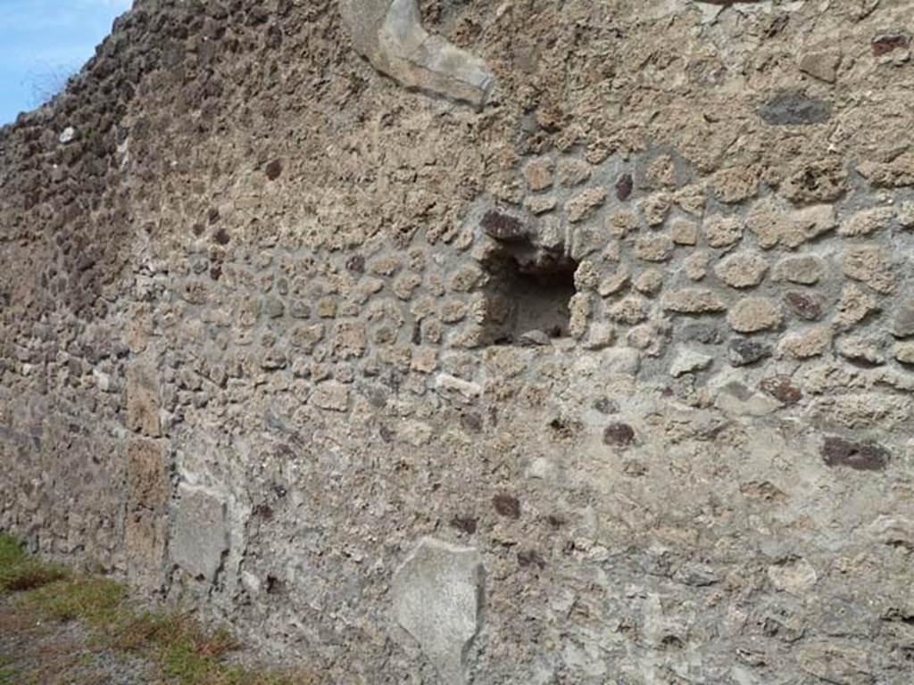 VIII.4.46 Pompeii. September 2015. North wall of rear room, with recess.