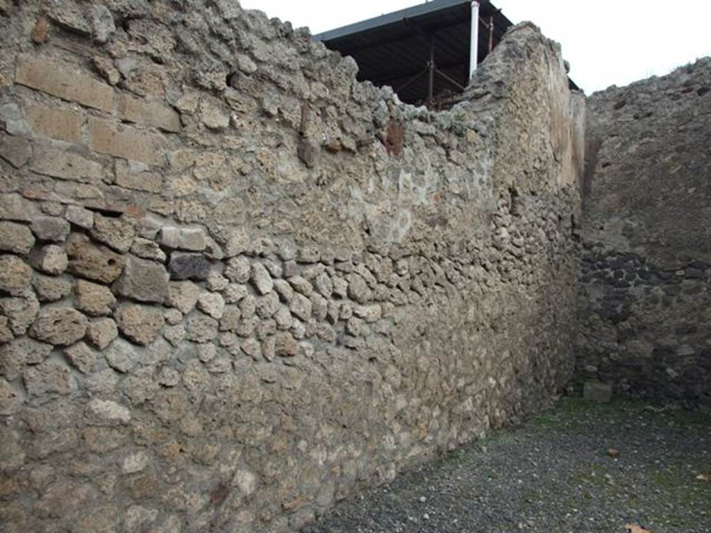 VIII.4.50 Pompeii. December 2007. North wall of shop and rear room.