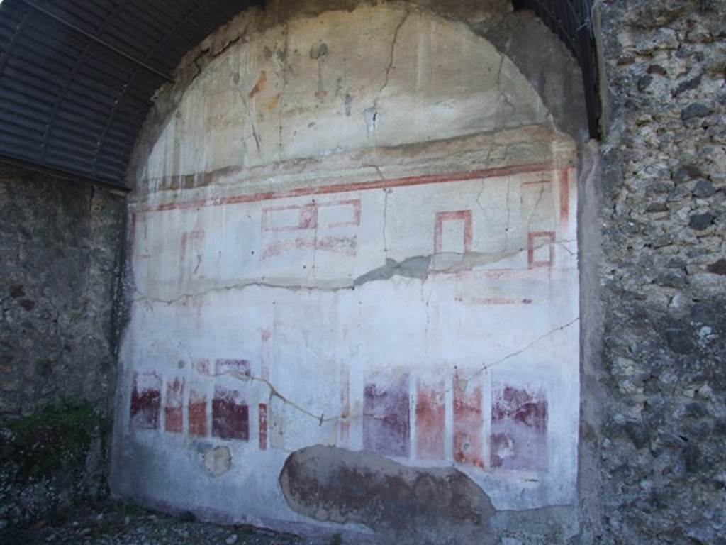 VIII.5.2 Pompeii. March 2009. Room 8, painted plaster on the south wall of an oecus, at rear of peristyle garden.  