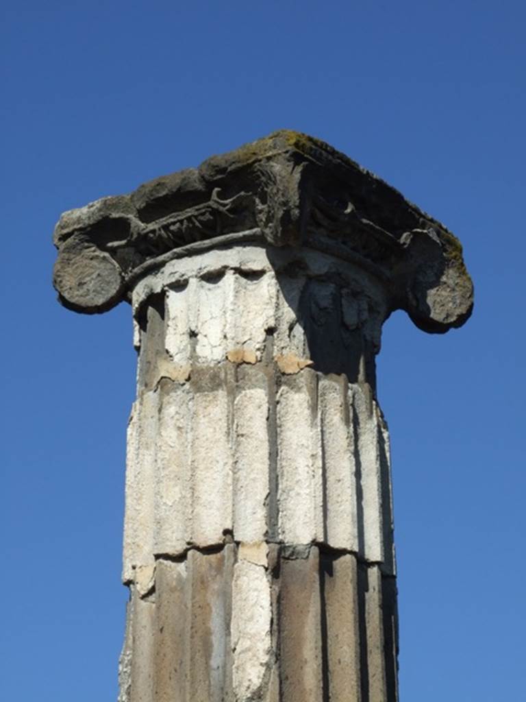 VIII.5.2 Pompeii.  March 2009.   Column capital on East side of Peristyle.