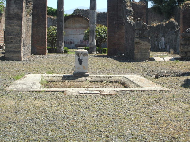 VIII.5.2 Pompeii.  May 2005. Room 1. Atrium.  Impluvium.