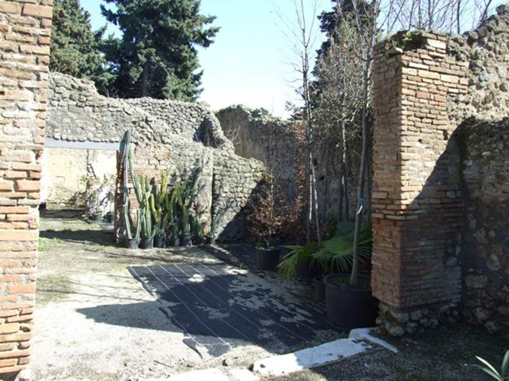 VIII.5.16 Pompeii.  March 2009.  Room 5. Looking south east towards Corridor, Room 8.