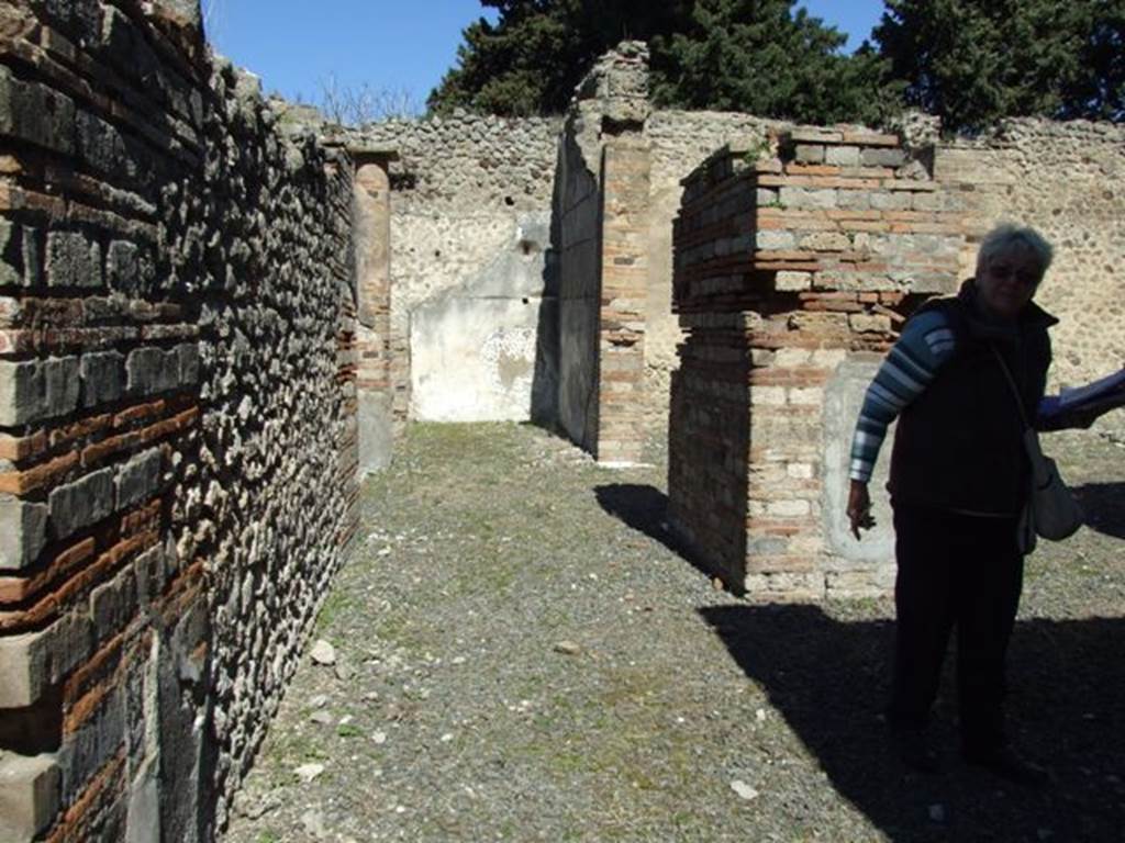 VIII.5.37 Pompeii.  March 2009.  Room 6. Corridor, leading to East Portico. Looking north.