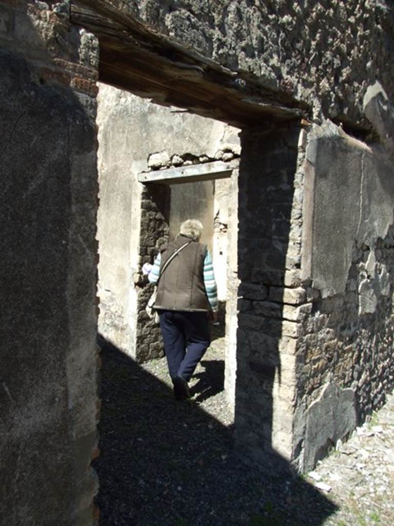 VIII.5.37 Pompeii.  March 2009.  Doorway to Room 11, and other doorway to Room 12.