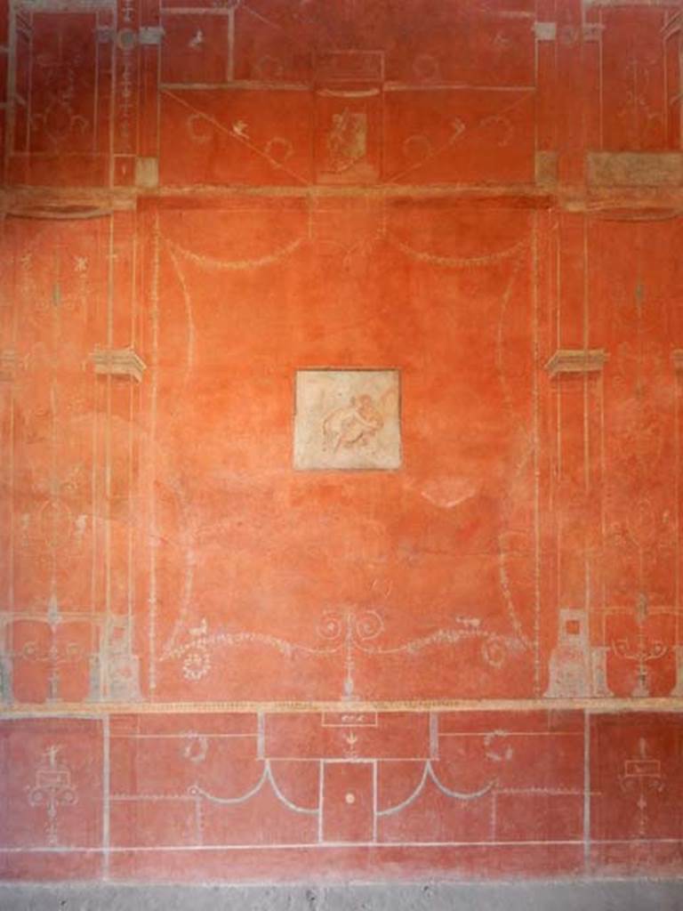 VIII.5.37 Pompeii. May 2017. Room 14, central painting on south wall. Photo courtesy of Buzz Ferebee.
