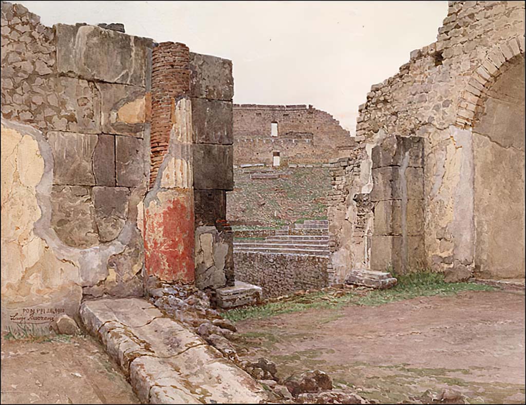 VIII.7.20 Pompeii. December 2008. Large Theatre, looking south-east. Photograph courtesy of Peter Spring.
