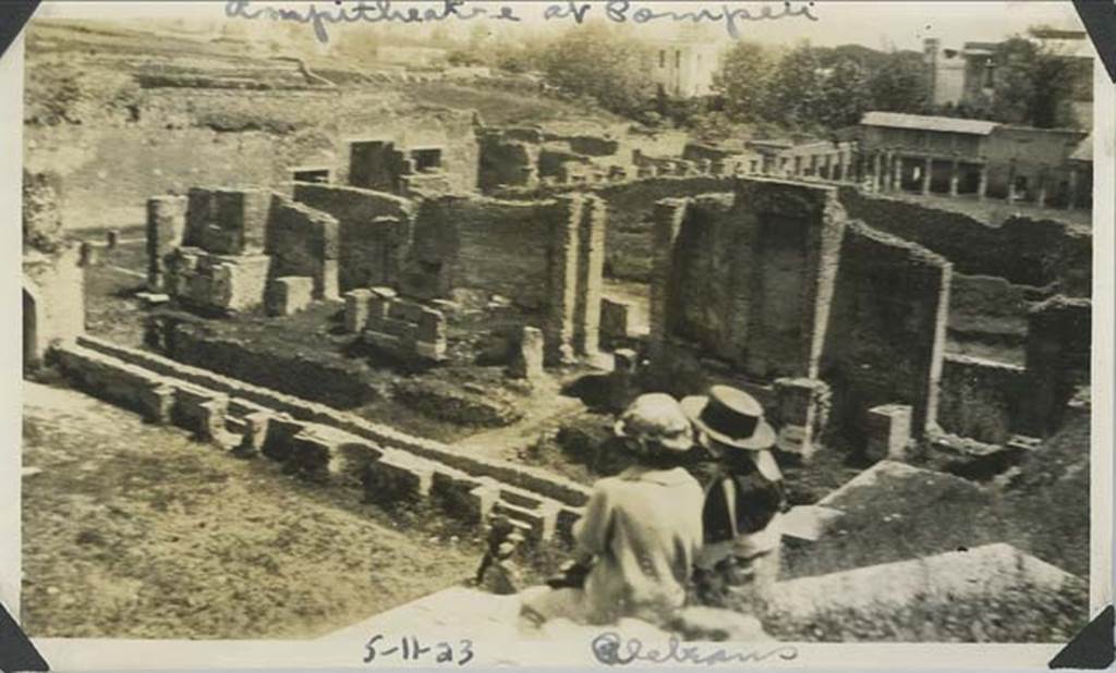 VIII.7.20 Pompeii. May 1923. Large Theatre, looking east. Photo courtesy of Rick Bauer.