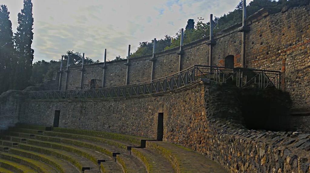 VIII.7.21 Pompeii. 2015/2016. 
Looking towards upper area of Theatre, on west side. Photo courtesy of Giuseppe Ciaramella.
