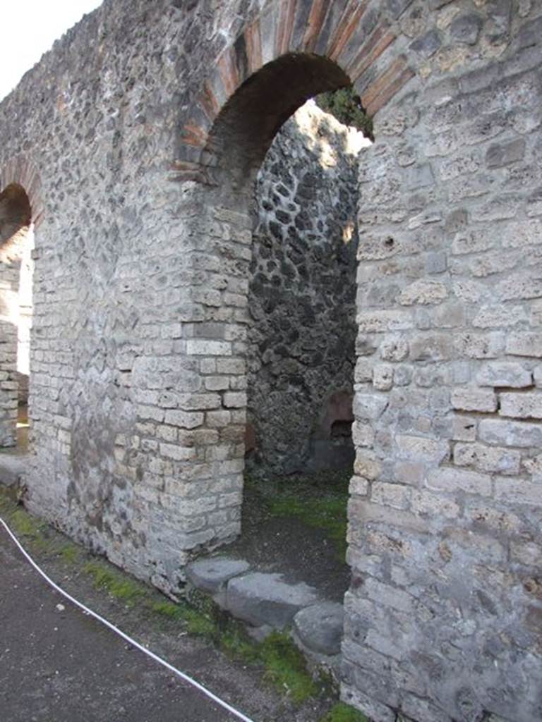 VIII.7.28 Pompeii.  March 2009. Doorway to priest’s cubiculum or bedroom.
