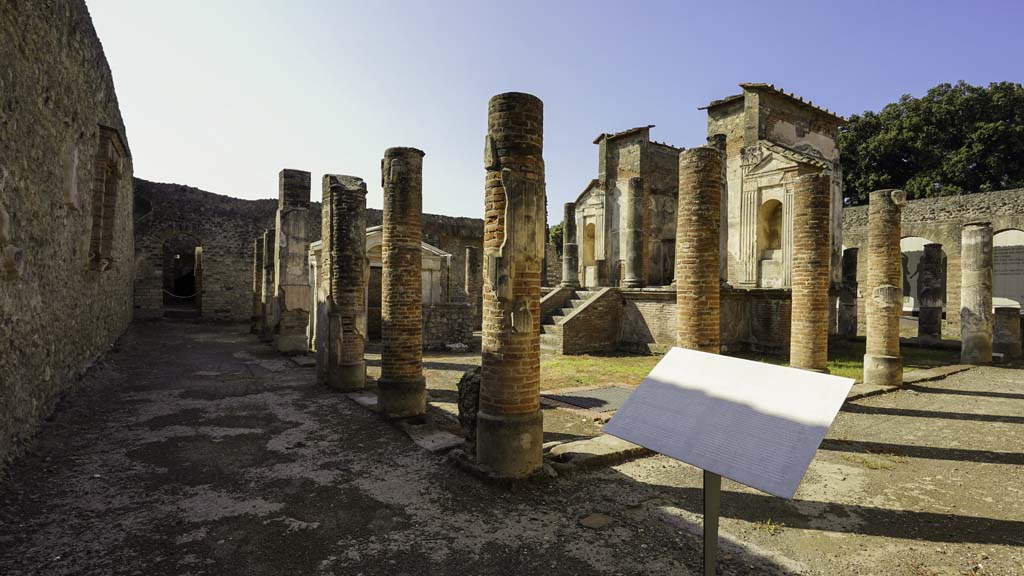VIII.7.28 Pompeii. August 2021. Looking south-west across temple court from entrance. Photo courtesy of Robert Hanson.