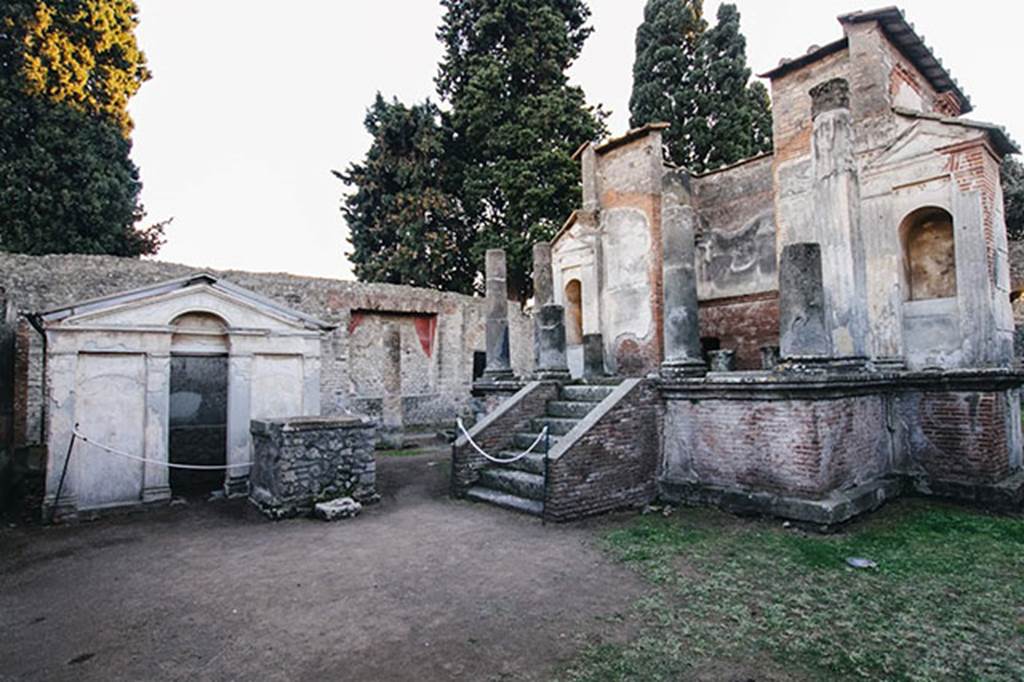 VIII.7.28 Pompeii. December 2014. Temple court and purgatorium. Photo courtesy of Katharina Kuxhausen.