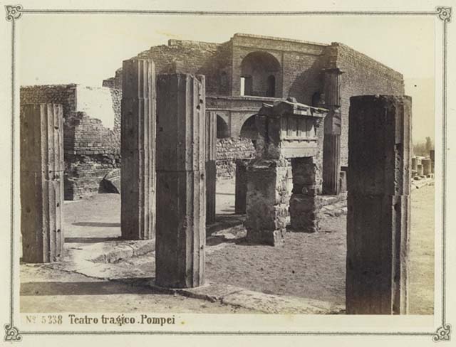 VIII.7.30 Pompeii. From an album by Roberto Rive, dated 1868. 
Looking across east side of Triangular Forum, with theatre in background. Photo courtesy of Rick Bauer.


