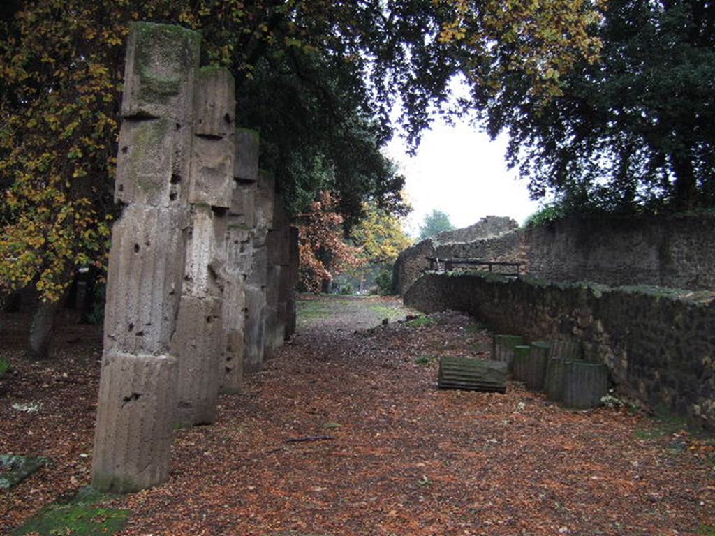 VIII.7.30 Pompeii. December 2005. Triangular Forum west side, looking south-west.