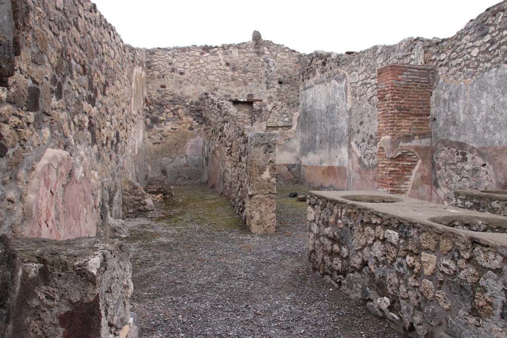 IX.1.8 Pompeii. October 2020. Looking east across bar room to rear rooms. Photo courtesy of Klaus Heese.