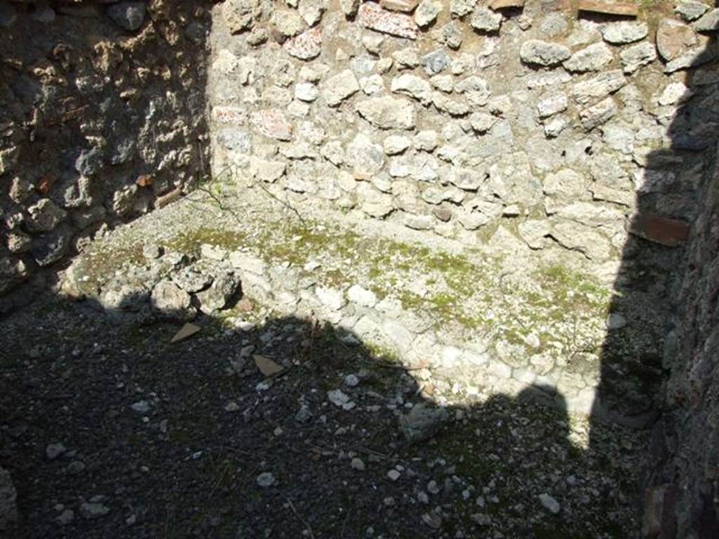 IX.2.17 Pompeii.  March 2009.  Structure built against the East wall.