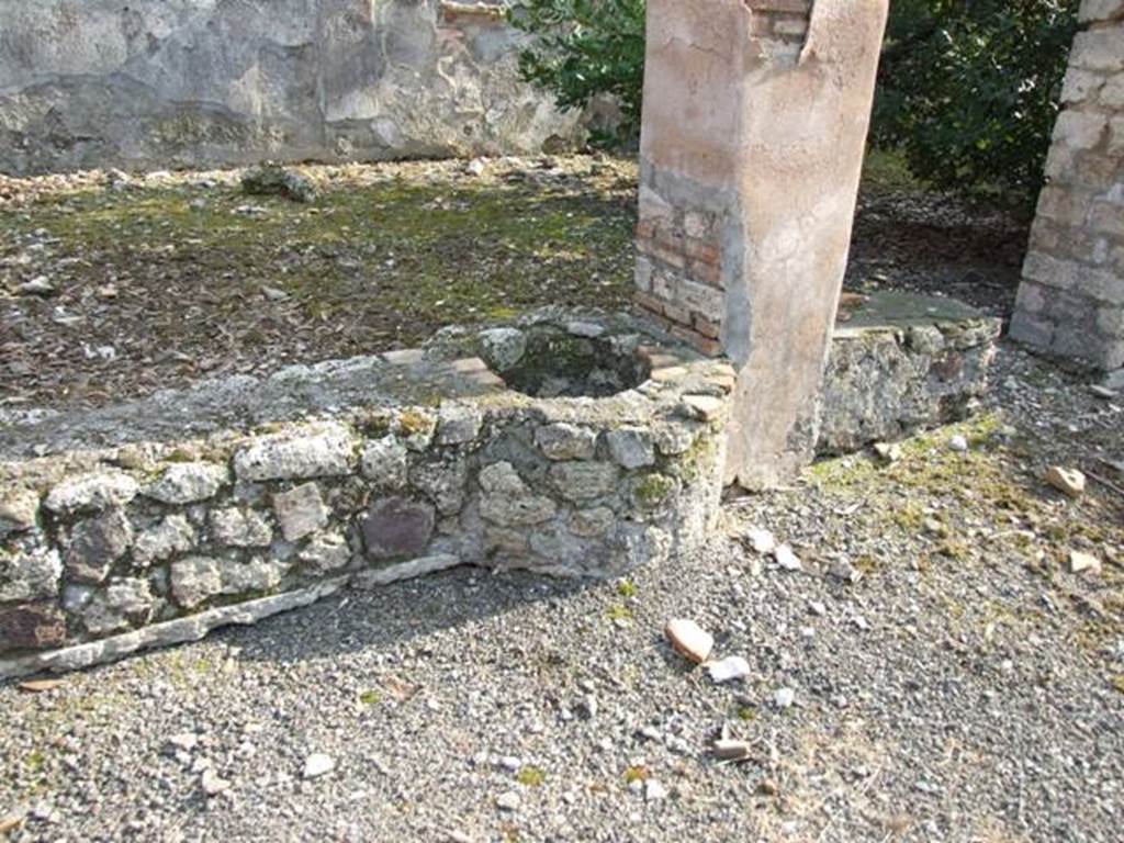 IX.2.21 Pompeii.   March 2009.  Room 11.  Cistern opening in north wall of garden area.