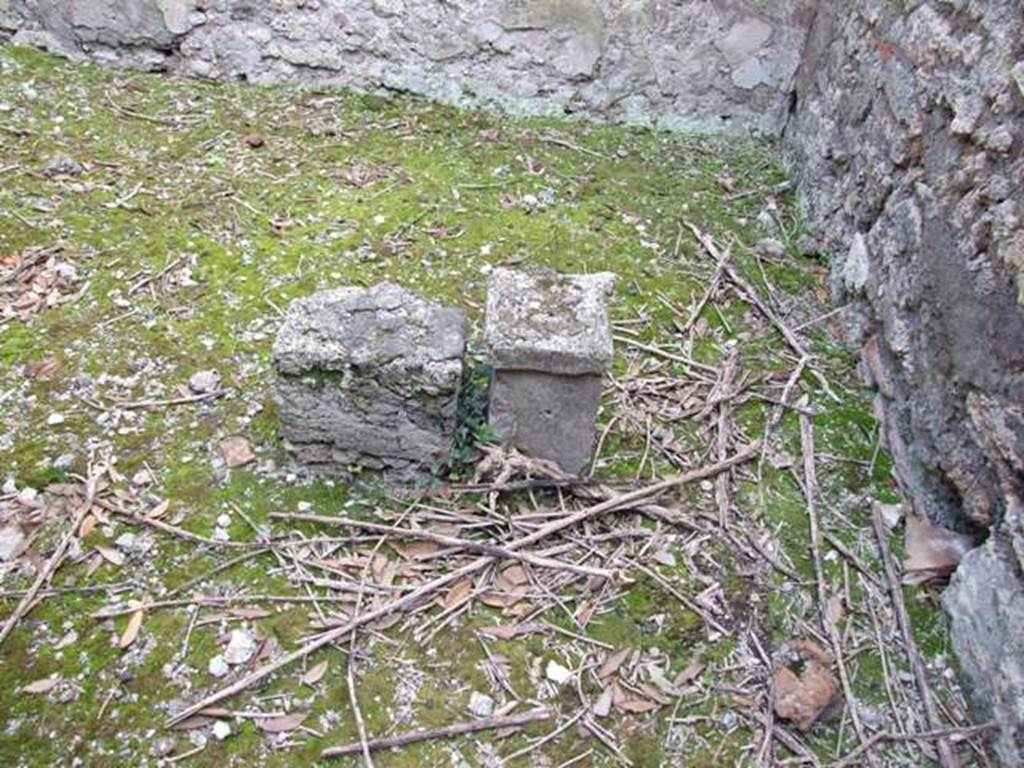 IX.2.21 Pompeii. March 2009. Room 11, statue base and altar in garden area.