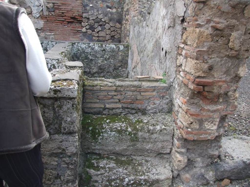 IX.2.24 Pompeii.  March 2009.  Podium with water reservoir.
