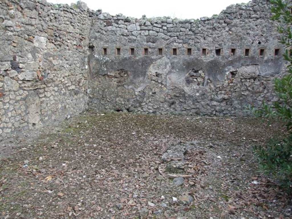 IX.2.24 Pompeii. March 2009. South-east corner of yard, and south wall, on right.