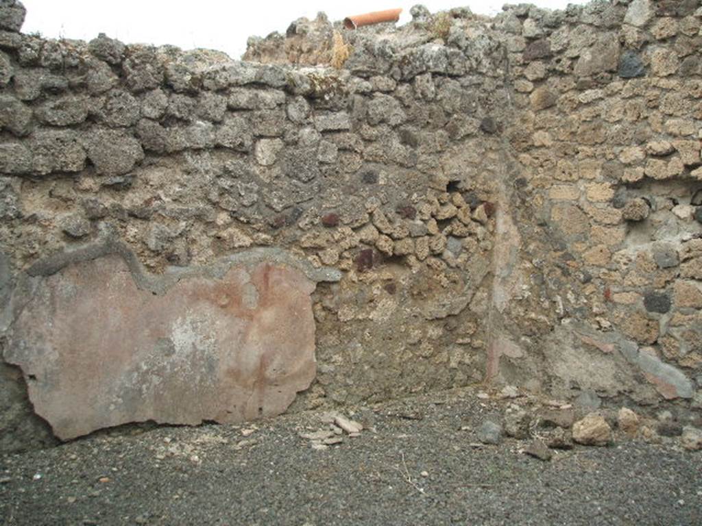 IX.2.24 Pompeii. May 2005. West wall and north-west corner of triclinium. 
