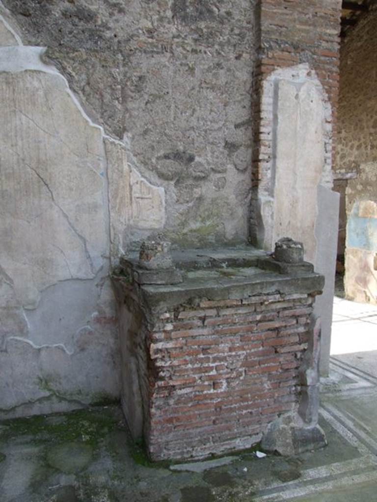 IX.3.5 Pompeii.  March 2009. Altar on south west side of atrium.
