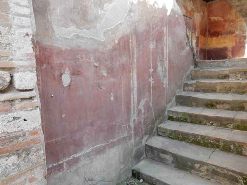 IX.3.5 Pompeii. May 2015. Room 17, painted north wall of stairs. Photo courtesy of Buzz Ferebee.
