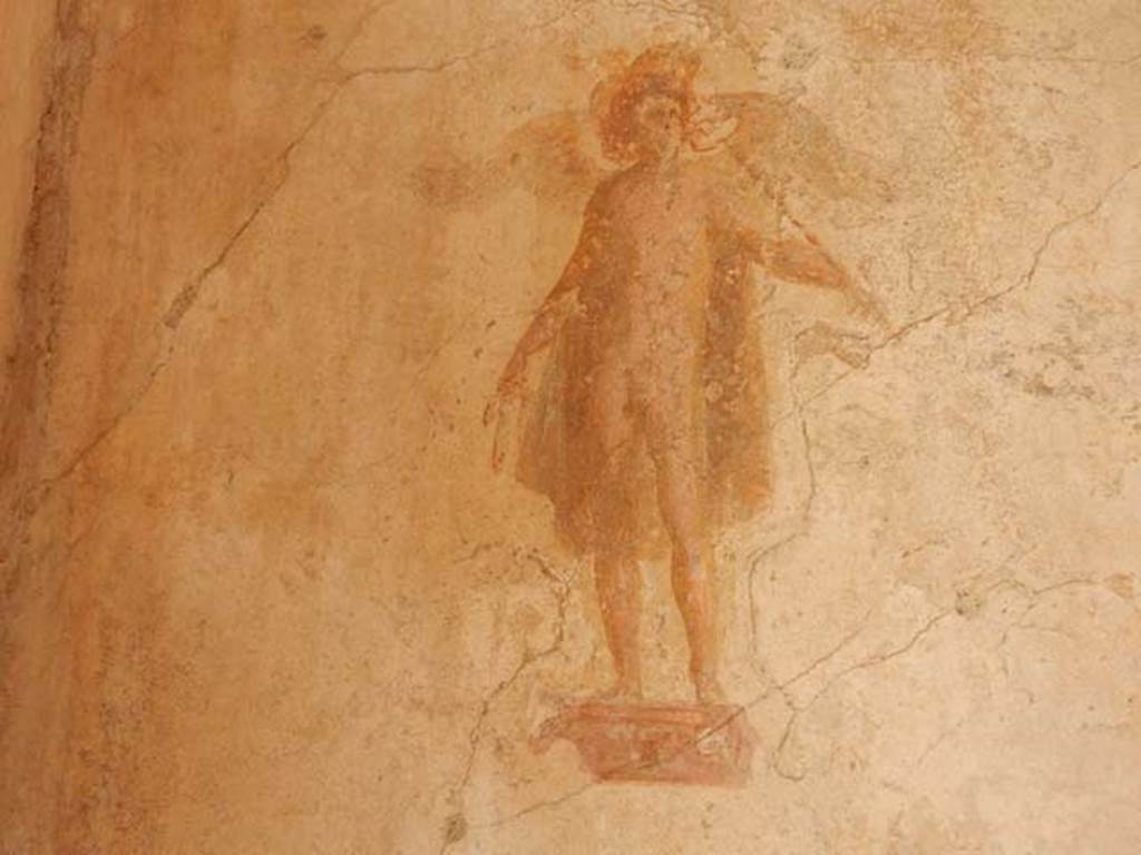 IX.3.5 Pompeii. March 2009. Room 4, painted figure on west side of north wall.  