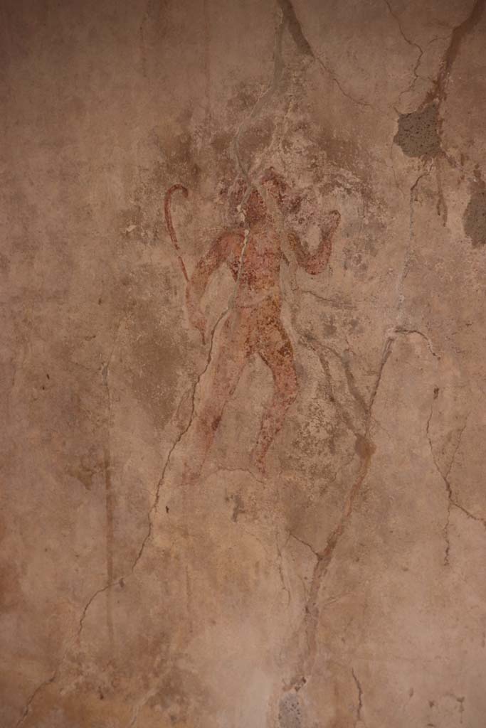 IX.3.5 Pompeii. October 2020. Room 15, painted figure from east end of south wall. Photo courtesy of Klaus Heese.

