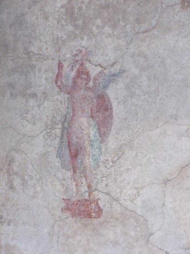 IX.3.5 Pompeii. October 2020.  
Room 16, wall painting of Chiron and Achilles, from centre of south wall. Photo courtesy of Klaus Heese.
