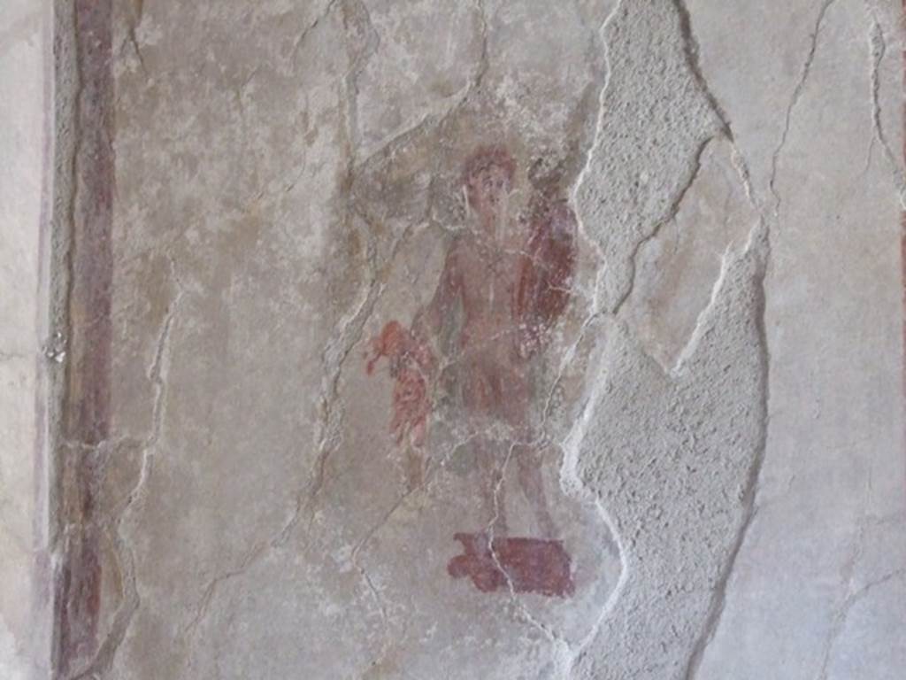 IX.3.5 Pompeii. May 2015. Room 16, central wall painting of Endymion, from west wall. Photo courtesy of Buzz Ferebee.
