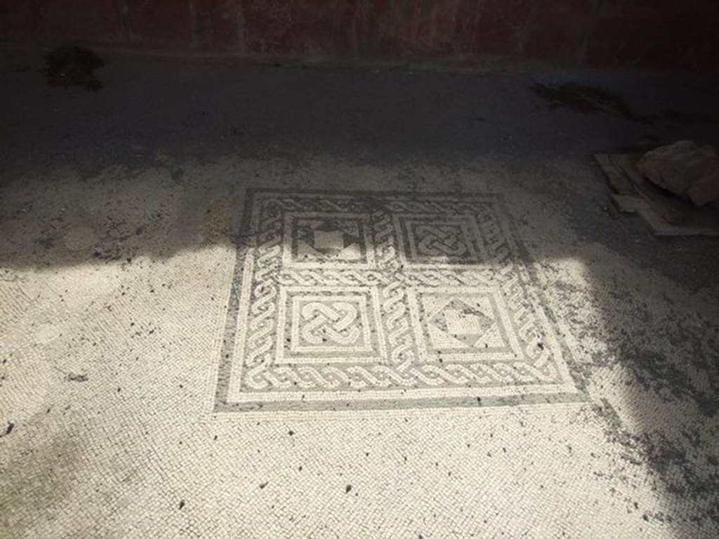 IX.5.6 Pompeii. December 2007. Room 10, mosaic floor in tablinum, looking south from doorway with atrium.