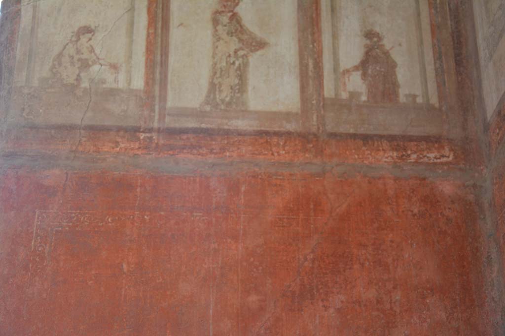 IX.5.6 Pompeii. May 2017. Room i, upper north wall in north-east corner, detail of border edging.   
Foto Christian Beck, ERC Grant 681269 DCOR.

