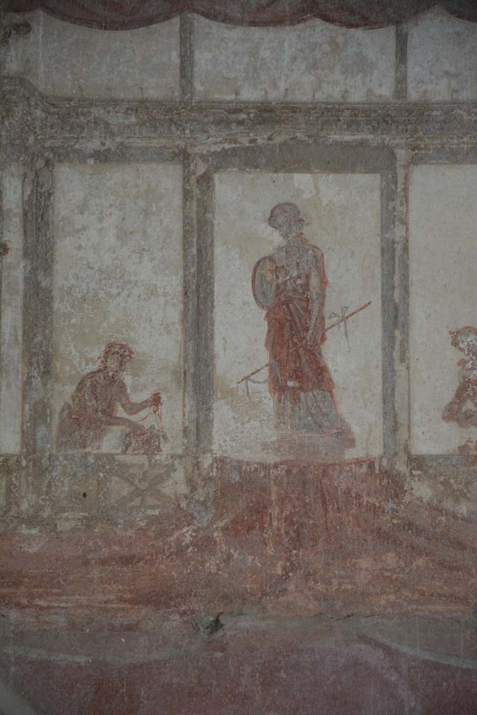 IX.5.6 Pompeii. May 2017. Room i, upper west wall, painted figures.
Foto Christian Beck, ERC Grant 681269 DCOR.

