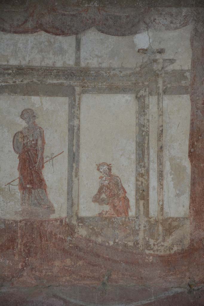 IX.5.6 Pompeii. May 2017. Room i, upper west wall, painted figures.
Foto Christian Beck, ERC Grant 681269 DCOR.
