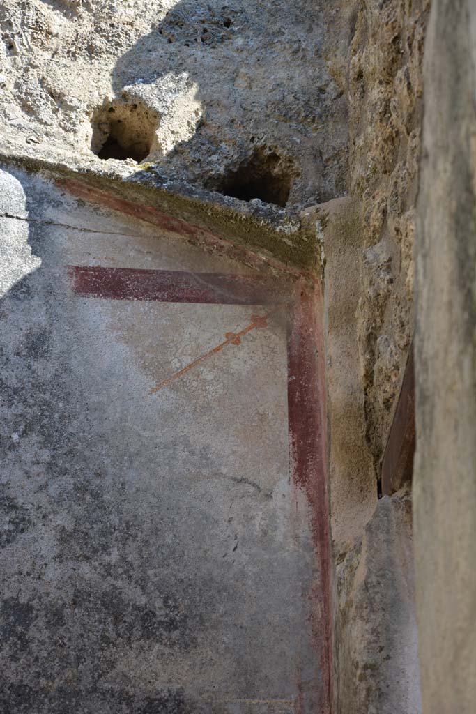 IX.5.6 Pompeii. May 2017. 
Room o, looking towards upper south wall with ceiling, in south-west corner. 
Foto Christian Beck, ERC Grant 681269 DCOR.
