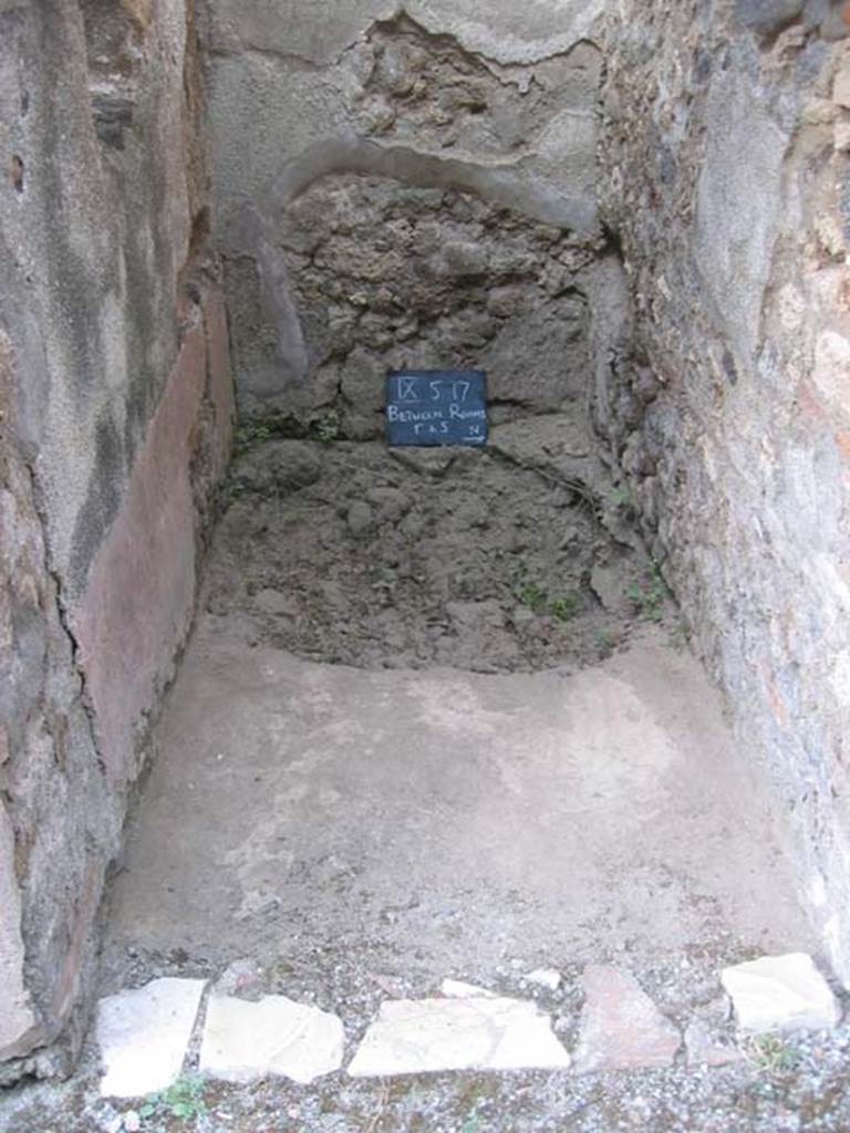IX.5.17 Pompeii. July 2008. Room t, looking west into cleaned latrine. Photo courtesy of Barry Hobson.

