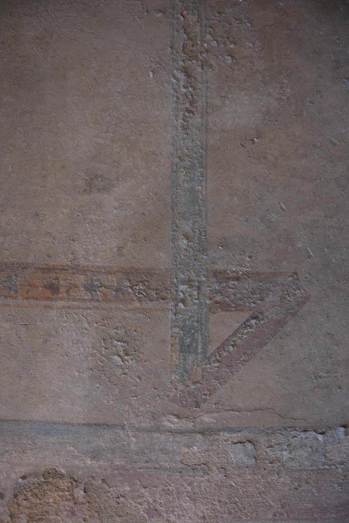IX.5.6 Pompeii. May 2017. 
Room k, (east side), detail of painted decoration towards the centre of the lower north wall.  
Foto Christian Beck, ERC Grant 681269 DCOR.
