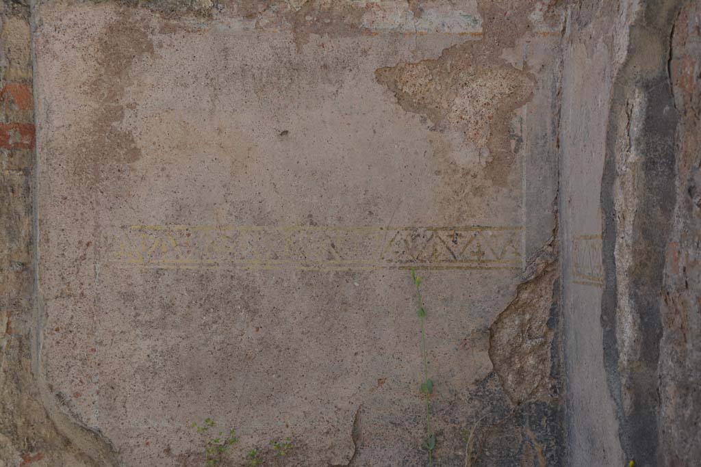 IX.5.6 Pompeii. May 2017. Room a, detail of painted decoration from zoccolo on west wall.
Foto Christian Beck, ERC Grant 681269 DÉCOR.
