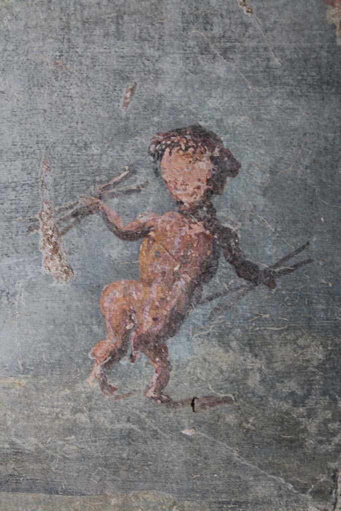 IX.5.9 Pompeii. May 2019. Room l (L), detail of one of the two pygmies.  
Foto Christian Beck, ERC Grant 681269 DCOR.
