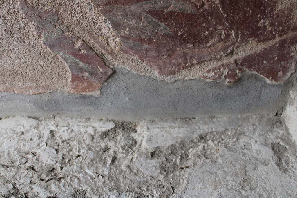 IX.5.9 Pompeii. May 2019. Room l (L), floor and zoccolo near south wall in south-west corner.  
Foto Christian Beck, ERC Grant 681269 DCOR.

