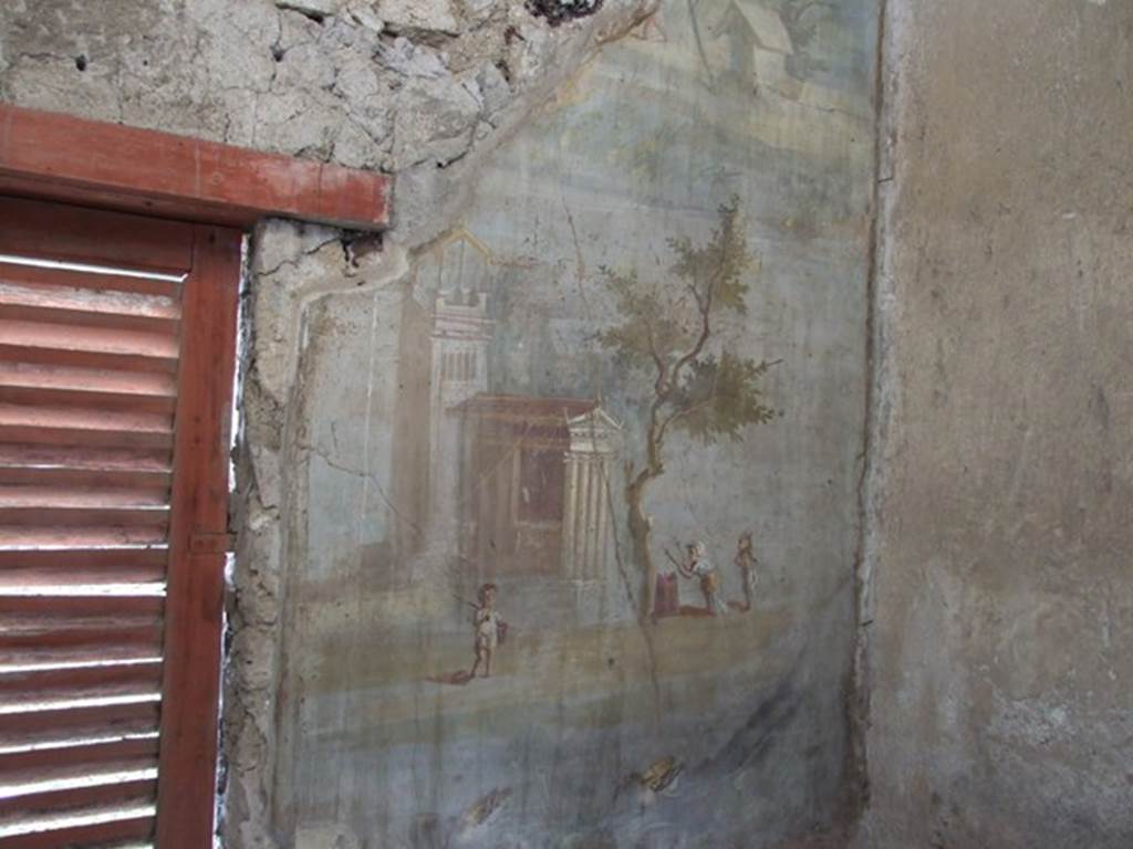 IX.5.9 Pompeii.  December 2007.  Room 8.    Wall painting of pygmies, tower and temple.