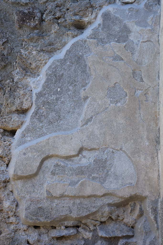 IX.5.9 Pompeii. May 2017. Room m, detail from upper east wall in south-east corner.
Foto Christian Beck, ERC Grant 681269 DCOR.


