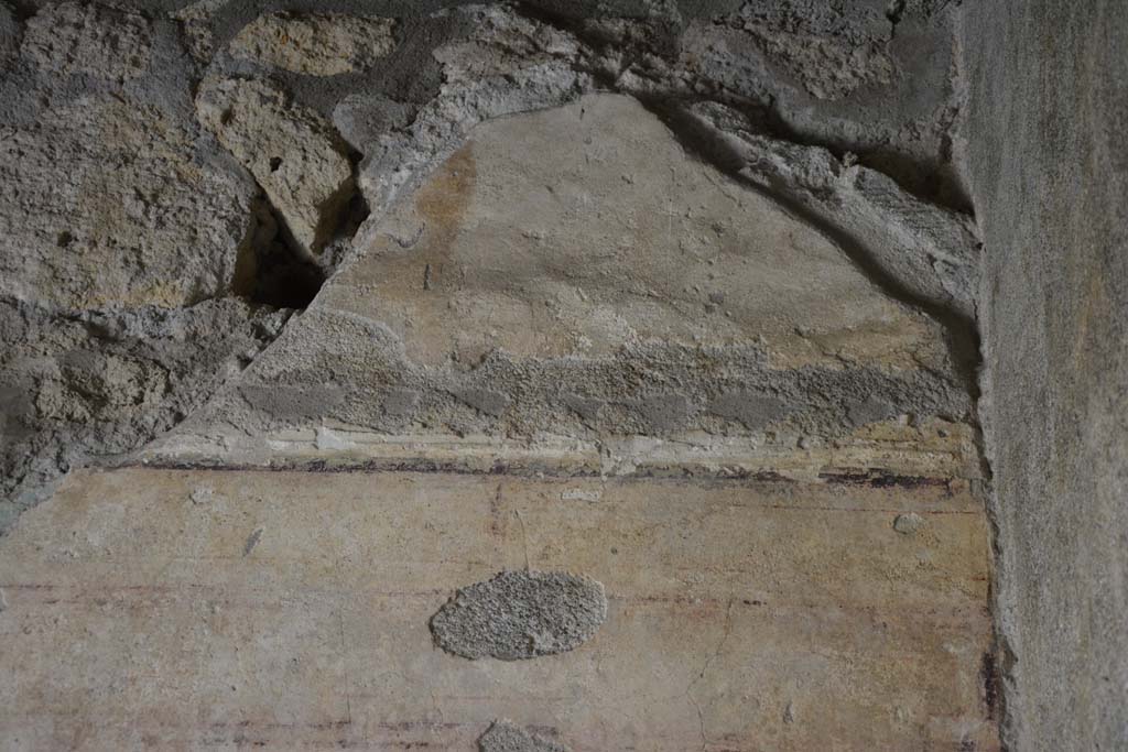 IX.5.9 Pompeii. May 2017. Room e, detail from upper south wall at west end.
Foto Christian Beck, ERC Grant 681269 DCOR.
