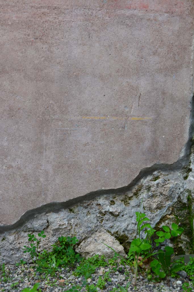 IX.5.9 Pompeii. March 2017. Room g, lower east wall at south end, detail from zoccolo.
Foto Christian Beck, ERC Grant 681269 DCOR.
