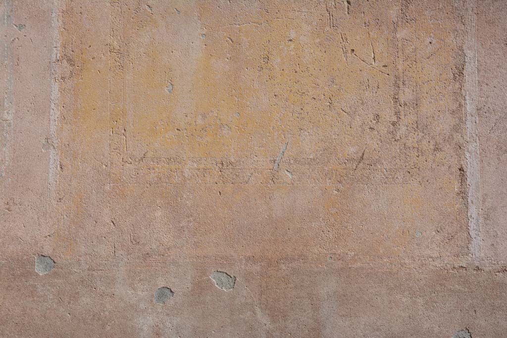IX.5.9 Pompeii. May 2017. Room g, detail of panel border edging from lower yellow centre panel on south wall.
Foto Christian Beck, ERC Grant 681269 DCOR.
