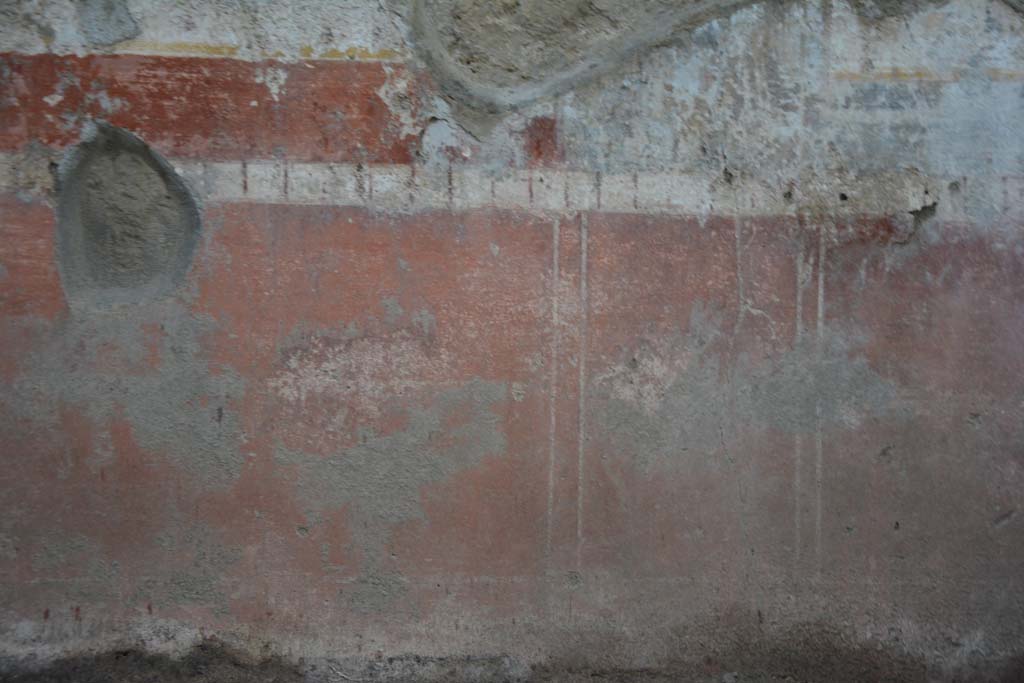 IX.5.11 Pompeii. March 2017. Room g, detail from zoccolo in centre of lower south wall. 
Foto Christian Beck, ERC Grant 681269 DÉCOR.

