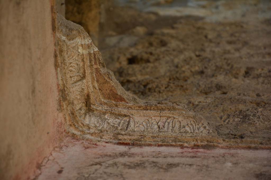 IX.5.11 Pompeii. May 2017. Room h, detail of stucco cornice in upper north-east corner.
Foto Christian Beck, ERC Grant 681269 DÉCOR.

