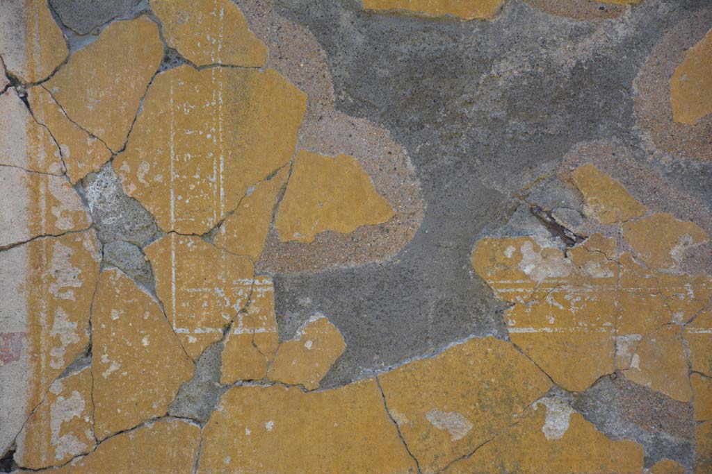 IX.5.14 Pompeii. May 2017. Peristyle “k”, detail from lower side of next yellow panel.
Foto Christian Beck, ERC Grant 681269 DÉCOR.
