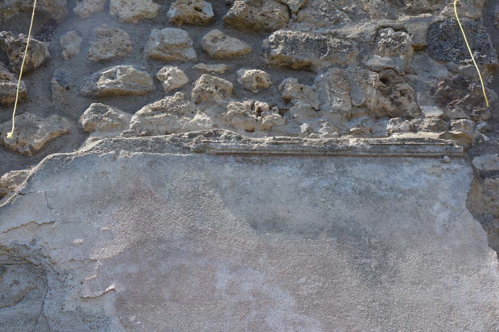IX.5.14 Pompeii. May 2017. Peristyle “k”, detail of stucco at top of west wall in south-west corner. 
Foto Christian Beck, ERC Grant 681269 DÉCOR.
