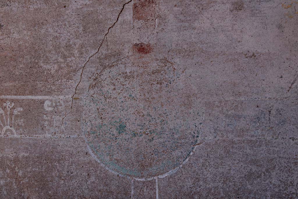 IX.5.14 Pompeii. May 2019. Room “f”, detail from centre of zoccolo.
Foto Christian Beck, ERC Grant 681269 DÉCOR.
